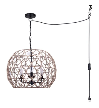 Hora-Marron Three Light Pendant (IPL2269B03BK20)