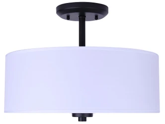 Pier Three Light Semi-Flush Mount (ISF280A03BK)