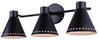 Canarm - IVL1237A03BK - Three Light Vanity - Albie - Matte Black