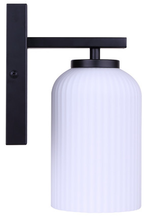 Bram One Light Wall Sconce (IVL1241A01BK)