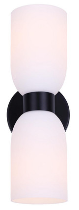 Canarm - IWF1251A02BK - Two Light Wall Fixture - Darius - Matte Black