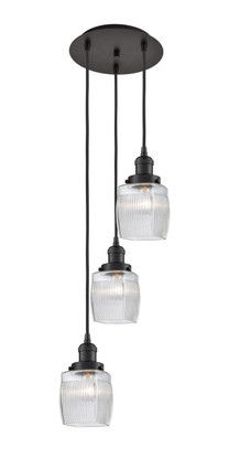 Innovations - 113F-3P-OB-G302 - Three Light Pendant - Franklin Restoration - Oil Rubbed Bronze