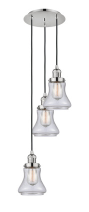 Innovations - 113F-3P-PN-G194 - Three Light Pendant - Franklin Restoration - Polished Nickel