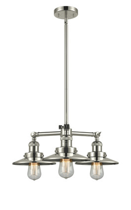Innovations - 207-PN-M1-PN-LED - LED Chandelier - Franklin Restoration - Polished Nickel