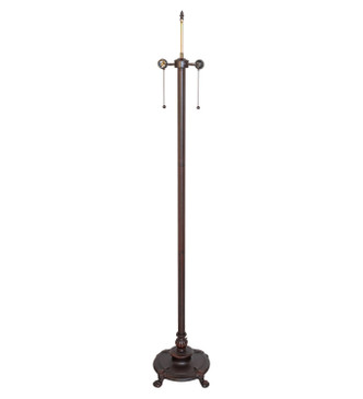 Meyda Tiffany - 130092 - Two Light Floor Base - Wisteria - Mahogany Bronze