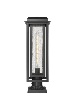 Mansfield One Light Outdoor Post Lantern (9951-1PLT-BK-20-CG-BK-SDY)