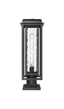 Mansfield One Light Outdoor Post Lantern (9951-1PLT-BK-20-CG-BK-WG)