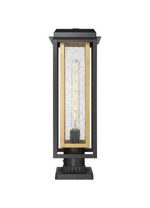 Mansfield One Light Outdoor Post Lantern (9951-1PLT-BK-20-CG-BR-SDY)