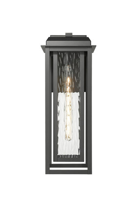 Mansfield One Light Outdoor Wall Sconce (9951-1W-BK-20-CG-BK-WG)