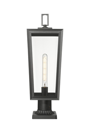 Madison One Light Outdoor Post Lantern (9952-1PLT-BK-23-CL)