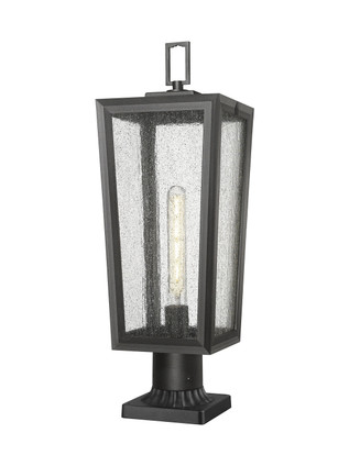 Innovations - 9952-1PLT-BK-23-SDY - One Light Outdoor Post Lantern - Madison - Matte Black