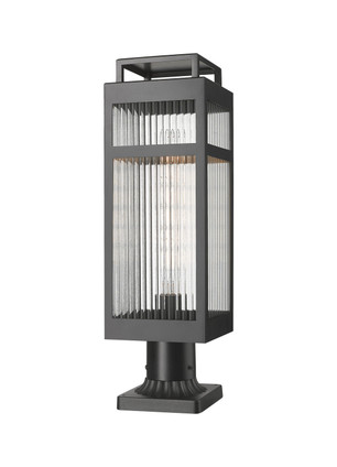 Innovations - 9953-1PLT-BK-20-SCL - One Light Outdoor Post Lantern - Ridgeway - Matte Black