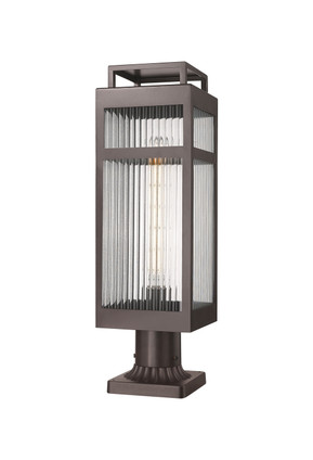 Innovations - 9953-1PLT-BZ-20-SCL - One Light Outdoor Post Lantern - Ridgeway - Bronze