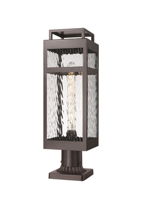 Innovations - 9953-1PLT-BZ-20-WG - One Light Outdoor Post Lantern - Ridgeway - Bronze