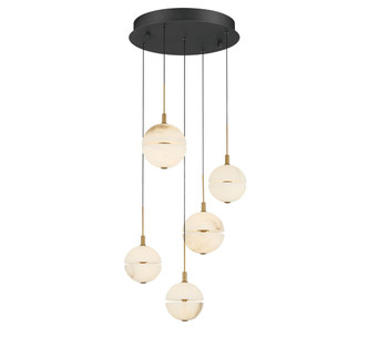 Lib & Co. - 12371-02 - LED Chandelier - Corfu - Black
