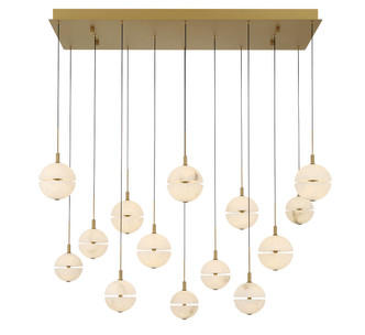 Lib & Co. - 12377-030 - LED Chandelier - Corfu - Painted antique brass