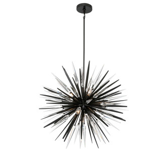 Lib & Co. - 12430-06 - Seven Light Chandelier - Pragma - Metallic black