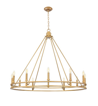 Z-Lite - 4005-12SBR - 12 Light Chandelier - Dennison - Signature Brass