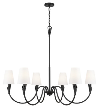 Z-Lite - 4014-46MB - Six Light Chandelier - Claudelle - Matte Black