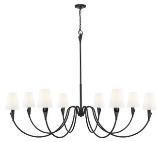 Z-Lite - 4014-65MB - Eight Light Chandelier - Claudelle - Matte Black