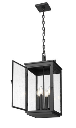 Hartwell Four Light Outdoor Chain Mount Ceiling Fixture (5019CHB-BK)