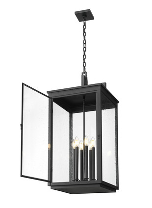 Hartwell Six Light Outdoor Chain Mount Ceiling Fixture (5019CHXXL-BK)