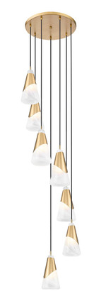Aimie Seven Light Chandelier (828P6-7R-MGLD)