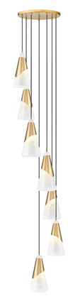 Z-Lite - 828P7-7R-MGLD - Seven Light Chandelier - Aimie - Modern Gold
