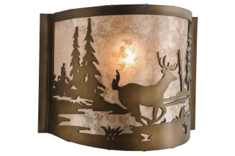 Meyda Tiffany - 288030 - One Light Wall Sconce - Deer at Lake - Antique Copper