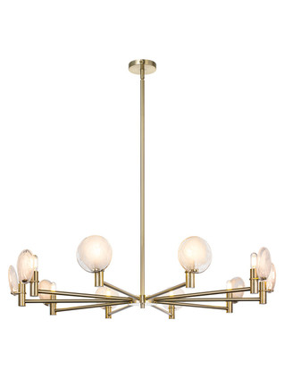 Matteo Lighting - C33810CG - Ten Light Pendant - CLOUDBURST - Champagne Gold