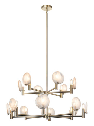 Matteo Lighting - C33814CG - 14 Light Pendant - Cloudburst - Champagne Gold