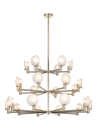 Matteo Lighting - C33824CG - 24 Light Pendant - Cloudburst - Champagne Gold