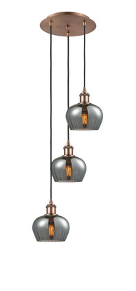 Innovations - 113B-3P-AC-G93 - Three Light Pendant - Ballston - Antique Copper