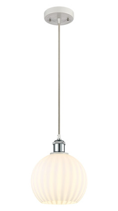 Innovations - 516-1P-WPC-G1217-8WV - LED Mini Pendant - Ballston - White Polished Chrome
