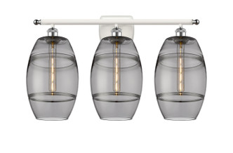 Innovations - 516-3W-WPC-G557-8SM - Three Light Bath Vanity - Ballston - White Polished Chrome