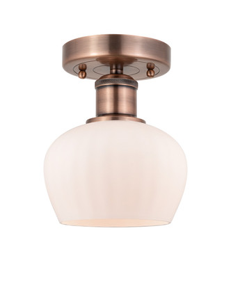 Innovations - 616-1F-AC-G91 - One Light Semi-Flush Mount - Edison - Antique Copper