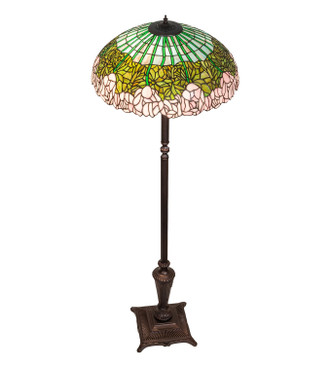 Tiffany Cabbage Rose Three Light Floor Lamp (19763)