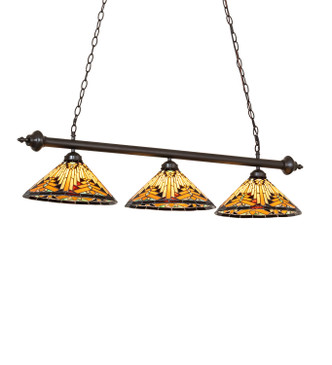 Meyda Tiffany - 283588 - Three Light Pendant - Nuevo - Mahogany Bronze