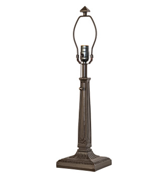 Meyda Tiffany - 284940 - One Light Table Base - Mission - Mahogany Bronze And Hi-Lited Craftsman Brown