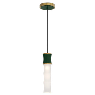 Robert Abbey - JU85 - One Light Pendant - Kane - Jungle w/Modern Brass