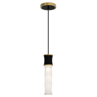 Robert Abbey - OS85 - One Light Pendant - Kane - Obsidian w/Modern Brass