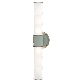 Robert Abbey - CL84 - Two Light Wall Sconce - Kane - Celadon w/Polished Nickel