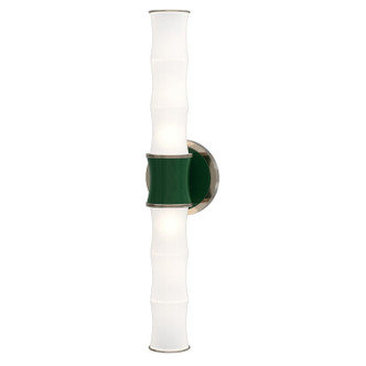 Robert Abbey - JU84 - Two Light Wall Sconce - Kane - Jungle w/Polished Nickel