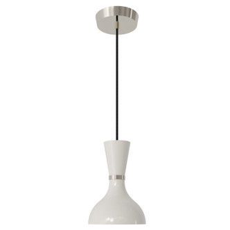 Robert Abbey - LY02LY - One Light Pendant - Clare - Polished Nickel w/Lily Painted