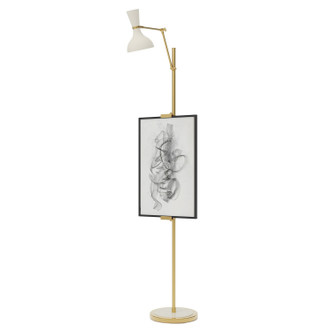 Robert Abbey - LY16LY - One Light Floor Easel - Clare - Modern Brass w/Lily Painted