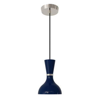 Robert Abbey - MB02MB - One Light Pendant - Clare - Polished Nickel w/Midnight Blue Painted