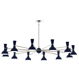 Robert Abbey - MB13MB - 12 Light Chandelier - Clare - Polished Nickel w/Midnight Blue Painted