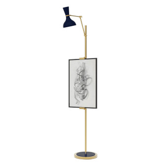 Robert Abbey - MB16MB - One Light Floor Easel - Clare - Modern Brass w/Midnight Blue Painted