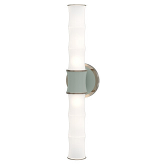 Robert Abbey - MCL84 - Two Light Wall Sconce - Kane - Matte Celadon w/Polished Nickel