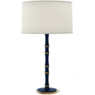 Robert Abbey - MMB71 - One Light Table Lamp - Kane - Matte Midnight Blue w/Modern Brass